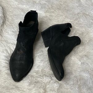 Dolce Vita perforated black ankle booties size 9
